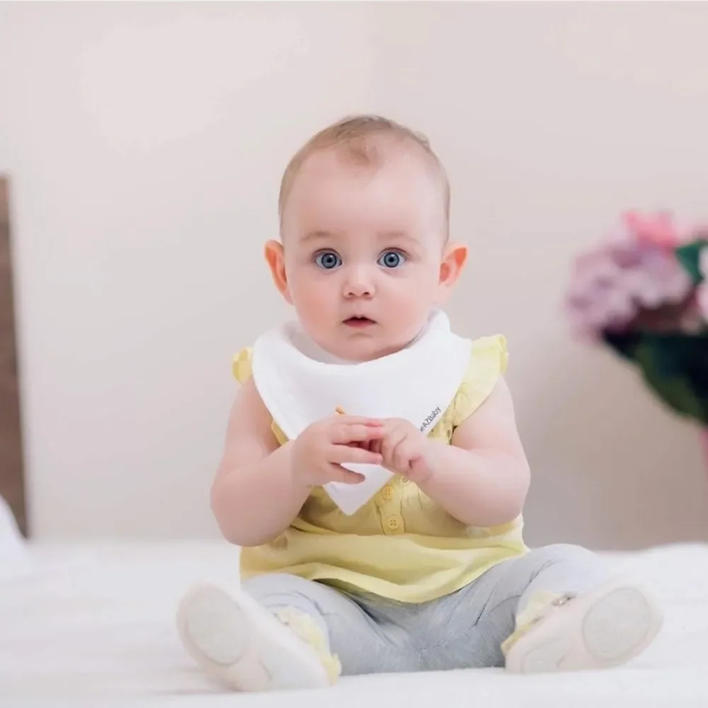 4 Set Of Baby Bandana Bibs Organic Cotton
